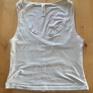 SKIMS cropped Cotton Jersey tank in Bone